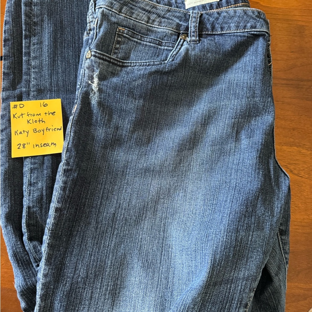 Kut from the Kloth Katy Boyfriend Jeans Size 16